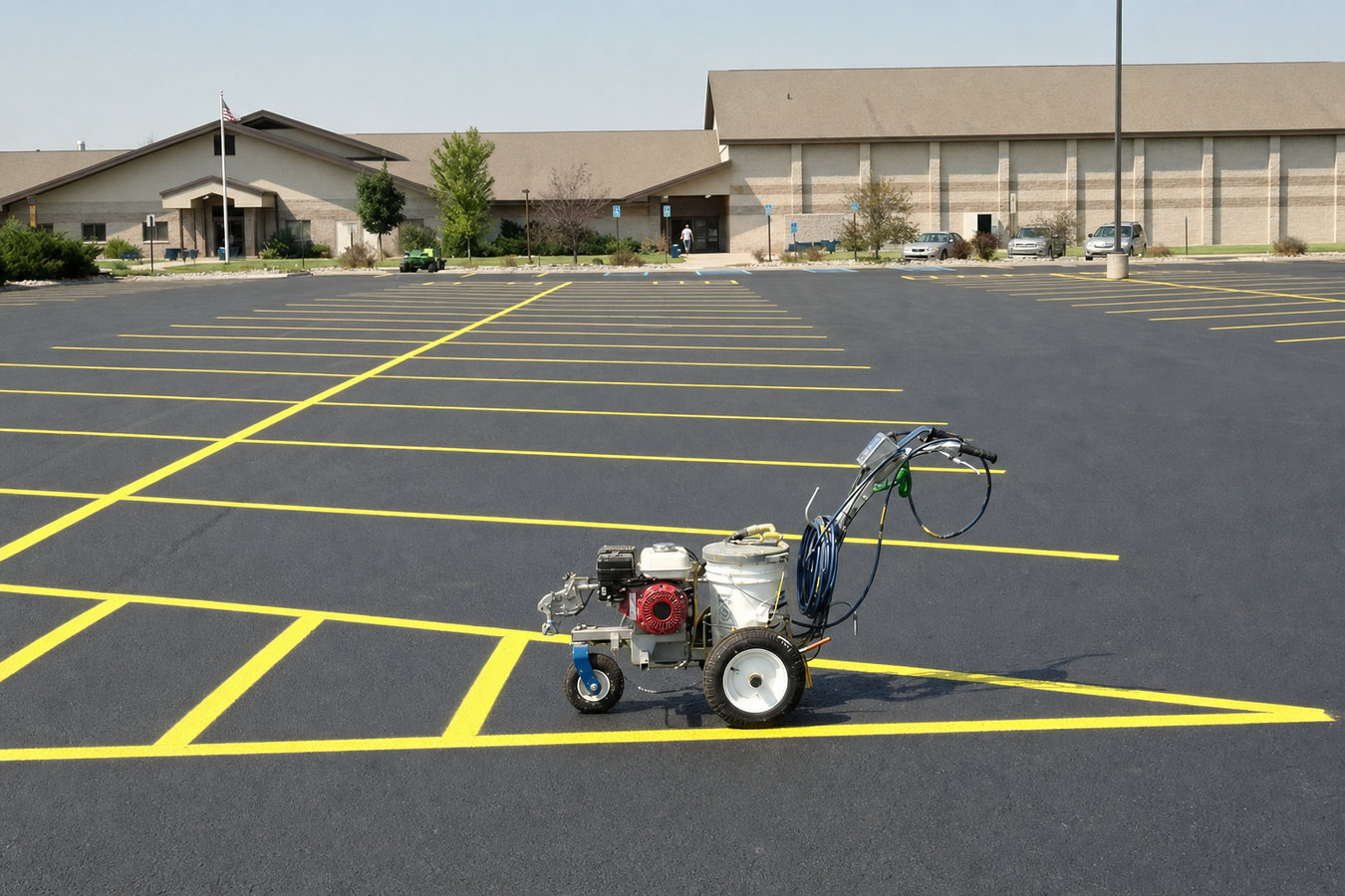 Parking lot striping